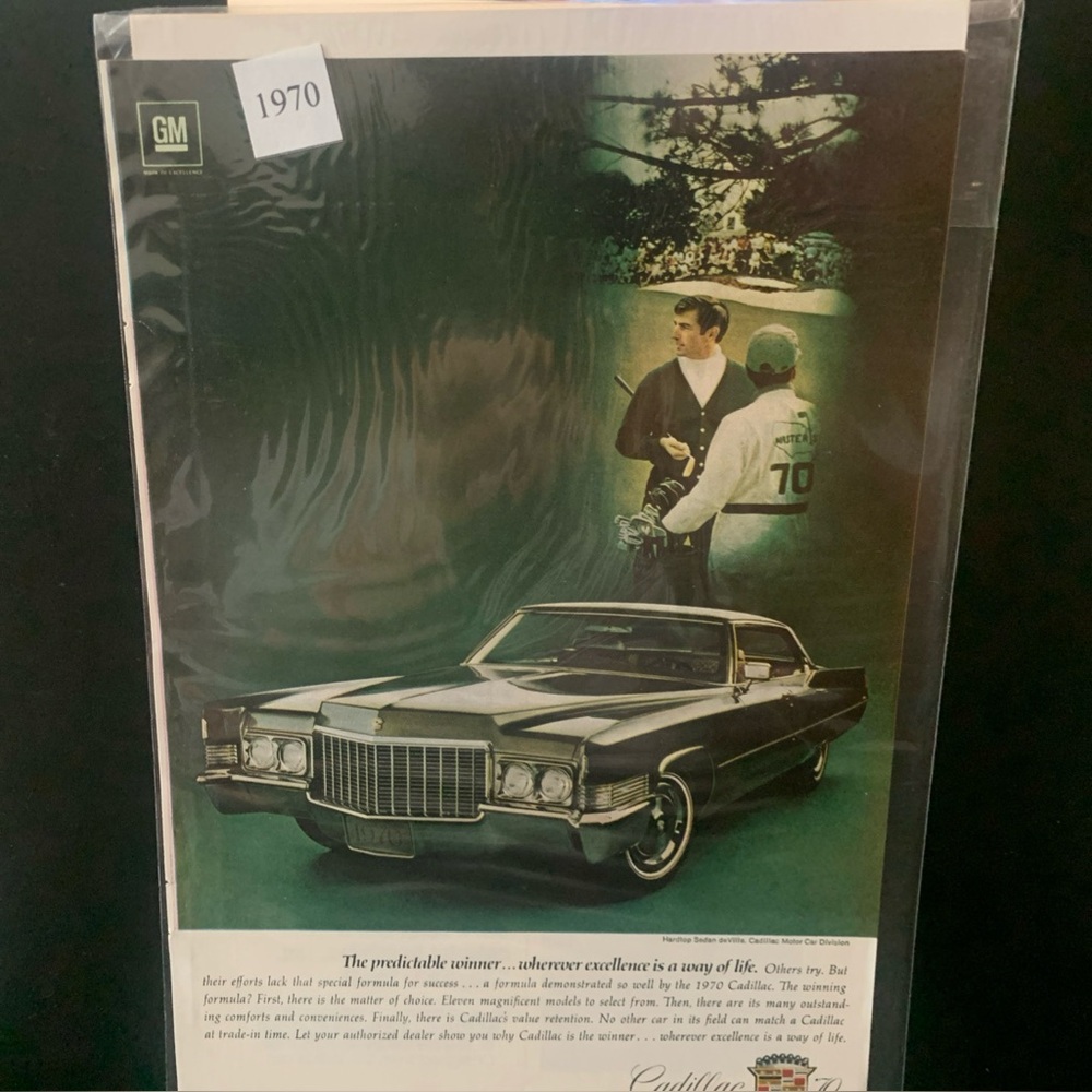 Vintage 1970 Cadillac Hardtop Sedan deVille Ad Advertisement